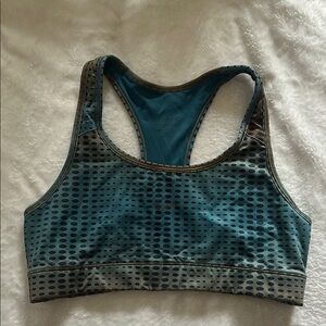 Nike Blue Sports Bra with Racerback Design